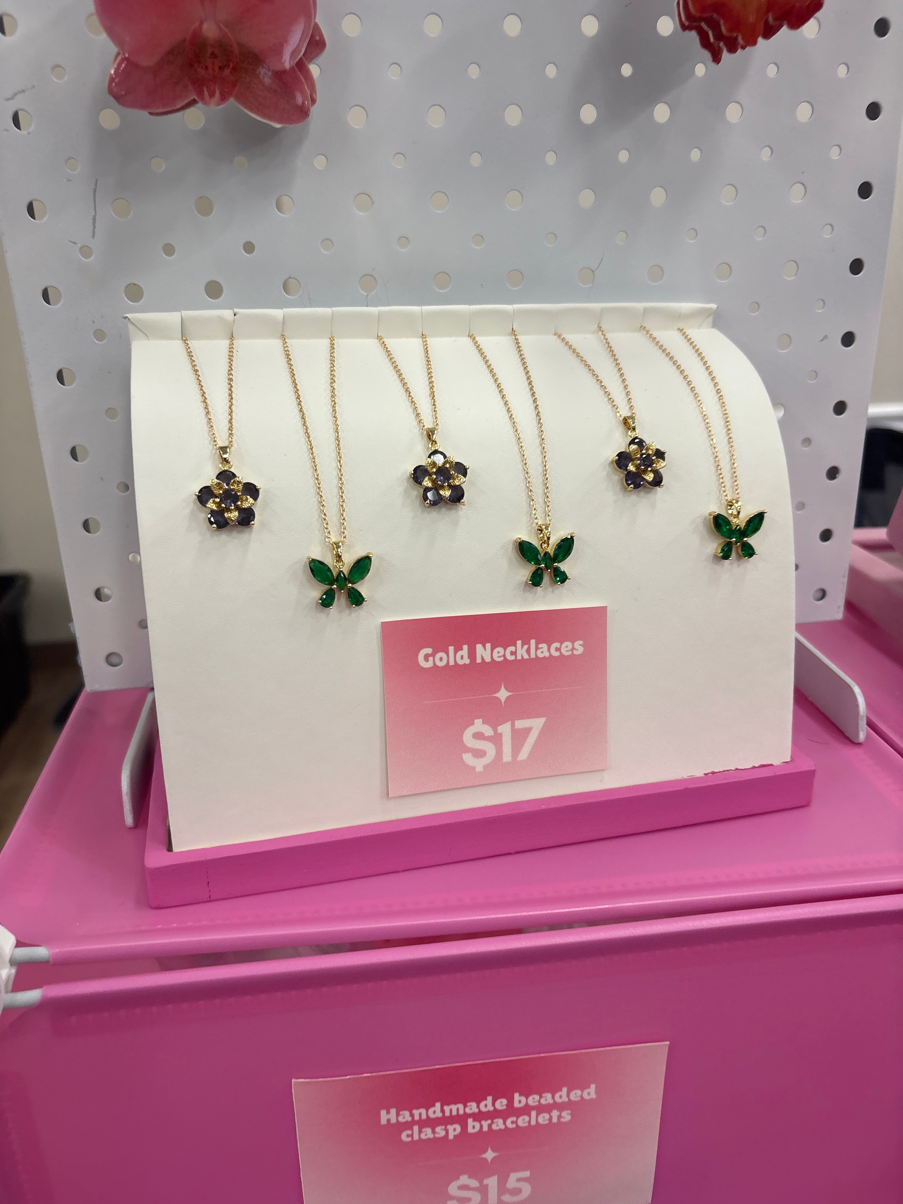 Gold necklaces