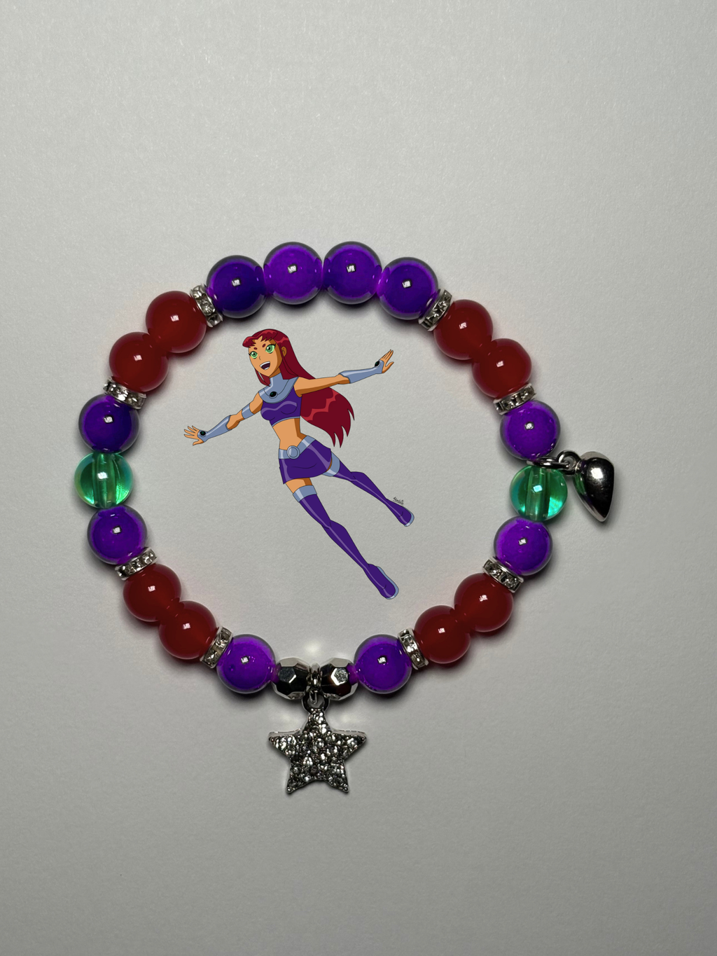 Starfire and Robin bracelet set